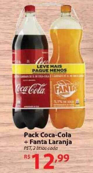 Pack coca-cola + fanta laranja