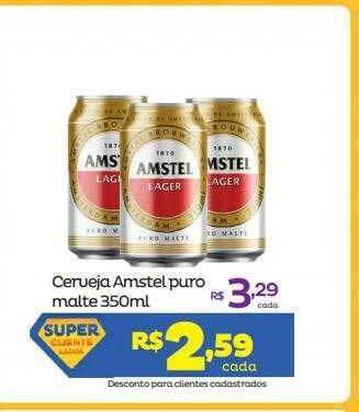 Super Lagoa Cerveja amstel puro malte oferta