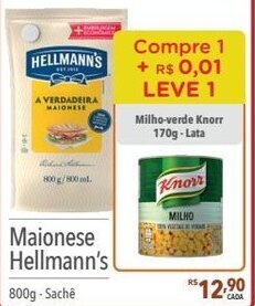 Supermercados Condor Maionese Hellmann's 800g oferta