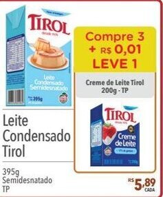 Supermercados Condor Leite Condensado Tirol 395g oferta