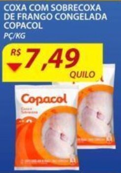 Assaí Atacadista Coxa com Sobrecoxa de Frango Congelada Copacol 1kg oferta