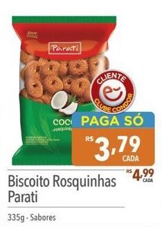 Supermercados Condor Biscoito Rosquinhas Parati 335g oferta