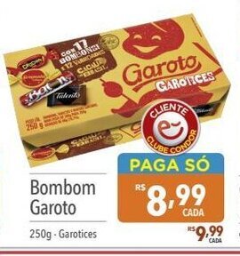 Supermercados Condor Bombom Garoto 250g oferta