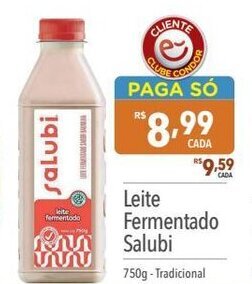Supermercados Condor Leite Fermentado Salubi 750g oferta