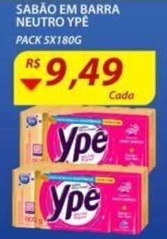 Assaí Atacadista Sabao em Barra neutro Ype 5x180g oferta