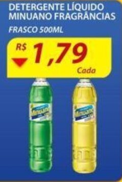 Assaí Atacadista Detergente Liquido Minuano fragrancias 500ml oferta