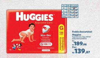 Sam's Club Fralda descartavel Huggies oferta