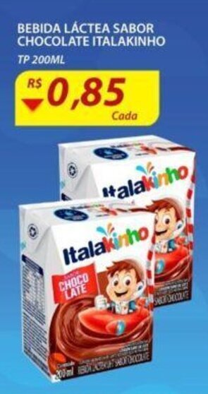 Assaí Atacadista Bebida Lactea Sabor Chocolate Italakinho 200ml oferta
