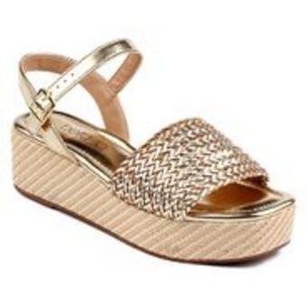 Itapuã Calçados Sandália flatform beira rio dourado feminino oferta
