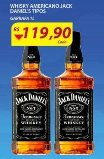 Assaí Atacadista Whisky Americano Jack Daniels Tipos 1L oferta