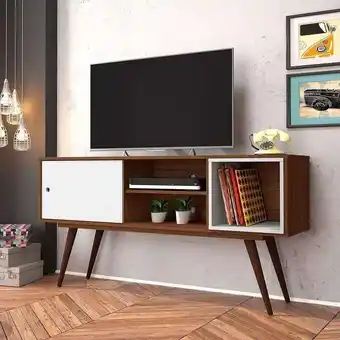 Pão de Açúcar Rack retrô monschau carvalho e branco 140 cm oferta