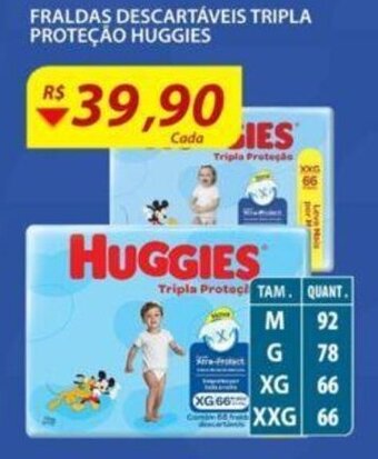 Fraldas Descartaveis Tripla Protecao Huggies