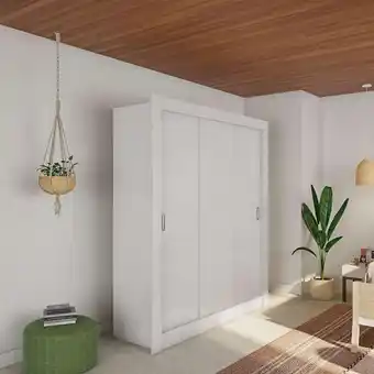 Pão de Açúcar Guarda-roupa casal arauá 3 pt branco oferta