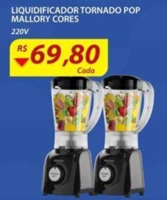 Assaí Atacadista Liquidificador Tornado Pop Mallory Cores 220V oferta