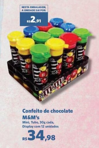 Sam's Club Confeito de Chocolate M&M's 30g oferta