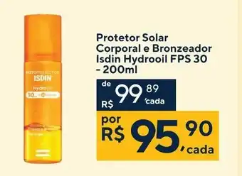 Protetor Solar Corporal e Brozeador Isdin Hydrooil FPS30 200ml