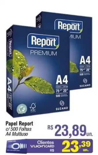 Fort Atacadista Papel Report c/500 folhas A4 oferta