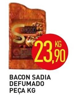 Calvo Atacadista Bacon Sadia Defumada peca 1kg oferta