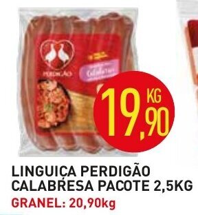 Calvo Atacadista Linguica Perdigao Calabresa pacote 2.5kg oferta