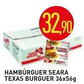 Calvo Atacadista Hamburguer Seara Texas Burger 36x56g oferta