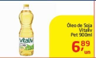 Óleo de soja vitaliv 900ml