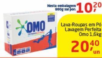 Tenda Atacado Lava roupas em pó omo 1.6kg oferta