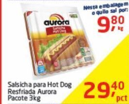 Tenda Atacado Salsicha para hot dog aurora 3kg oferta