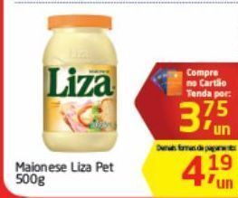 Tenda Atacado Maionese liza 500g oferta