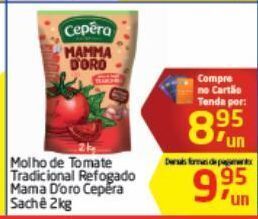 Tenda Atacado Molho de tomate cepêra 2kg oferta