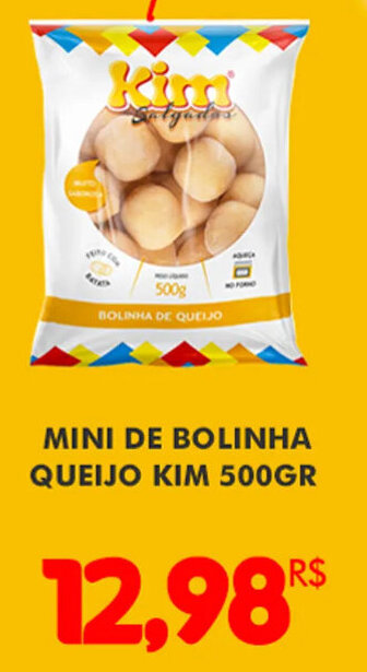 Mercadão Atacadista Mini de Bolinha Queijo Kim 500g oferta