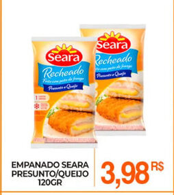 Mercadão Atacadista Empanado Seara Presunto e Queijo 120g oferta