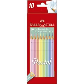 Kalunga Lápis de cor triangular ecolápis pastel 10 cores faber-castell pt 1 un oferta