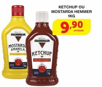 Roldão Ketchup ou Mostarda Hemmer 1kg oferta