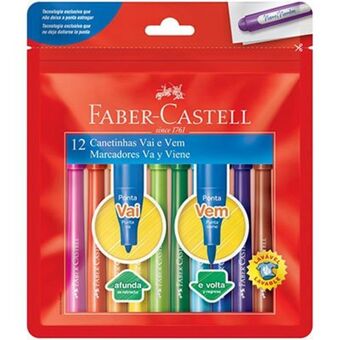 Kalunga Canetinha vai e vem 12 cores faber-castell bt 1 un oferta