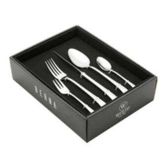 Faqueiro box berna wolff, 30 peças, c/gift, aço inox - 70019