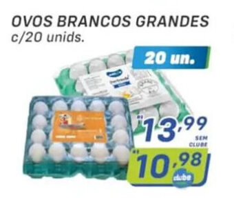 Ovos Brancos grandes c/20 unids.