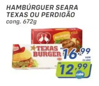 Prezunic Hamburguer Seara Texas ou Perdigao 672g oferta