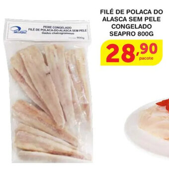 Roldão File de Polaca Do Alasca sem pele Cong. Seapro 800g oferta