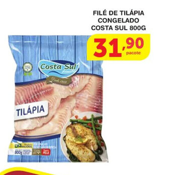 File de Tilapia Congelado Costa Sul 800g