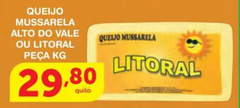Roldão Queijo Mussarela Alto do Vale ou Litoral peca 1kg oferta