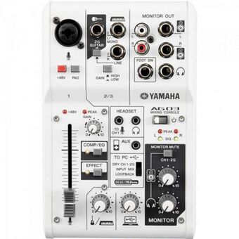 Carrefour Mesa de som e interface de áudio 3 canais ag03 branca yamaha oferta
