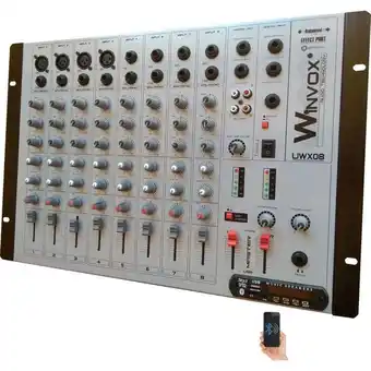 Carrefour Mesa de som winvox uwx08 bluetooth 8 canais usb efeito fm oferta