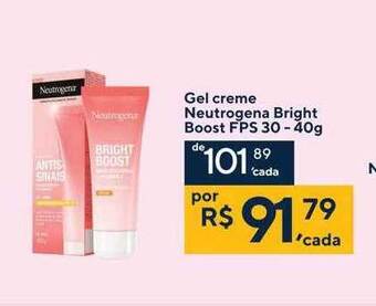 Drogaria Coop Gel creme neutrogena bright boost fps 30 oferta