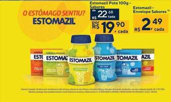 Estomazil pote 100g sabores estomazil envelope sabores