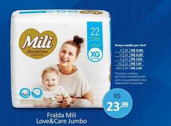 Hiper Farma Fralda mili love&care jumbo oferta