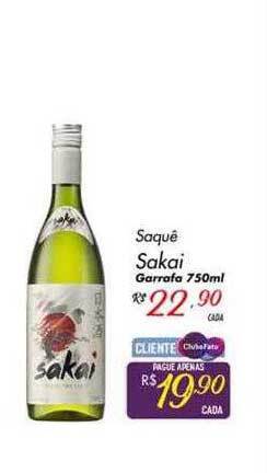 Saquê sakai garrafa
