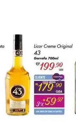 Muffato Licor creme original 43 garrafa oferta