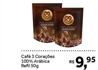 Festval Café 3 corações 100% arábica refil oferta