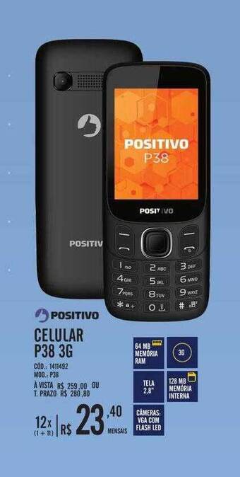 Zema Positivo celular p38 3g oferta