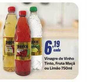Rede Multi Market Vinagre de vinho tinto fruta maçã ou limão oferta